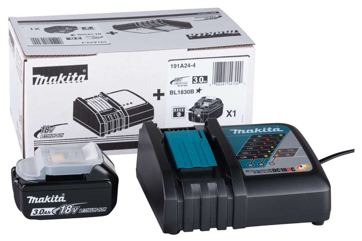 Makita 18V Akku-Starterset mit 1 Akku 18V/3,0Ah 191A24-4